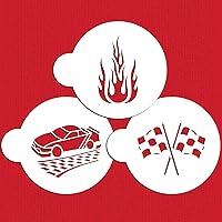 Vista 2 de Juego de plantillas de galletas de coche de carreras de Designer Stencils