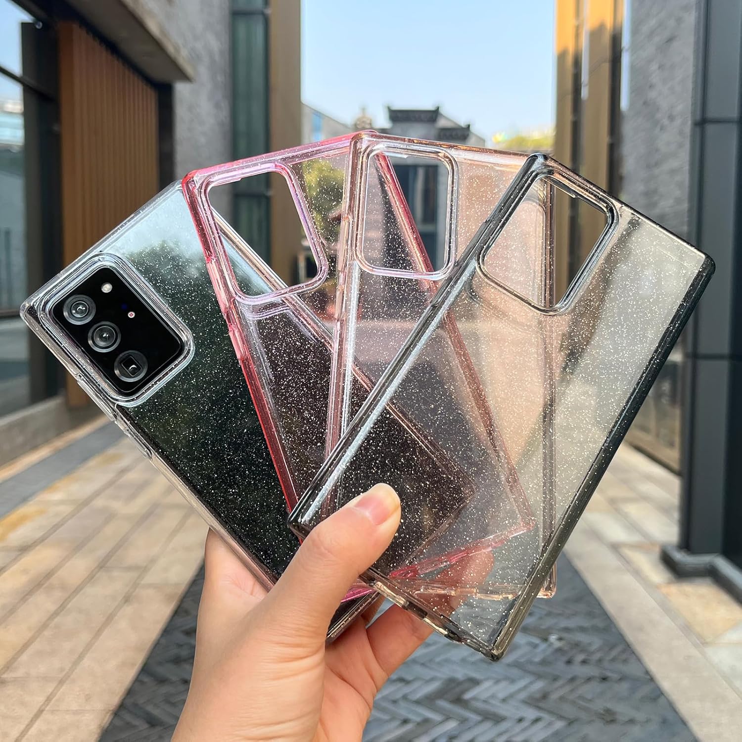 Rayboen for Samsung Galaxy Note 20 Ultra Case Glitter, Non-Yellowing Shockproof Phone Bumper Cover, Sparkly Girly Hybrid Case for Galaxy Note 20 Ultra, Glitter Clear - Image 8