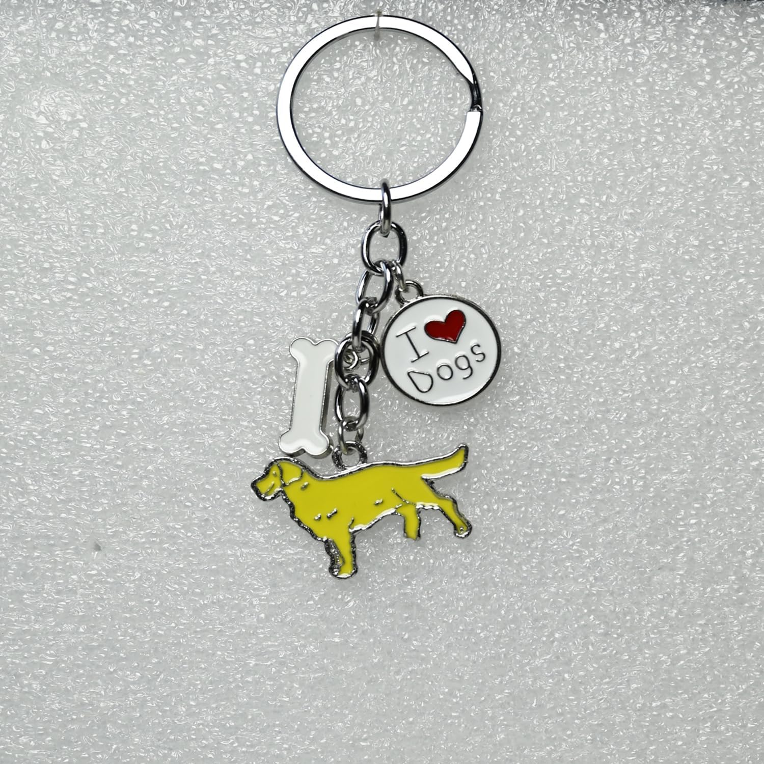 Dog Keychain Ring, Cool Cute Pet Dog Keyring Bag Charm Mini Metal Key Ring Keyfob image 4