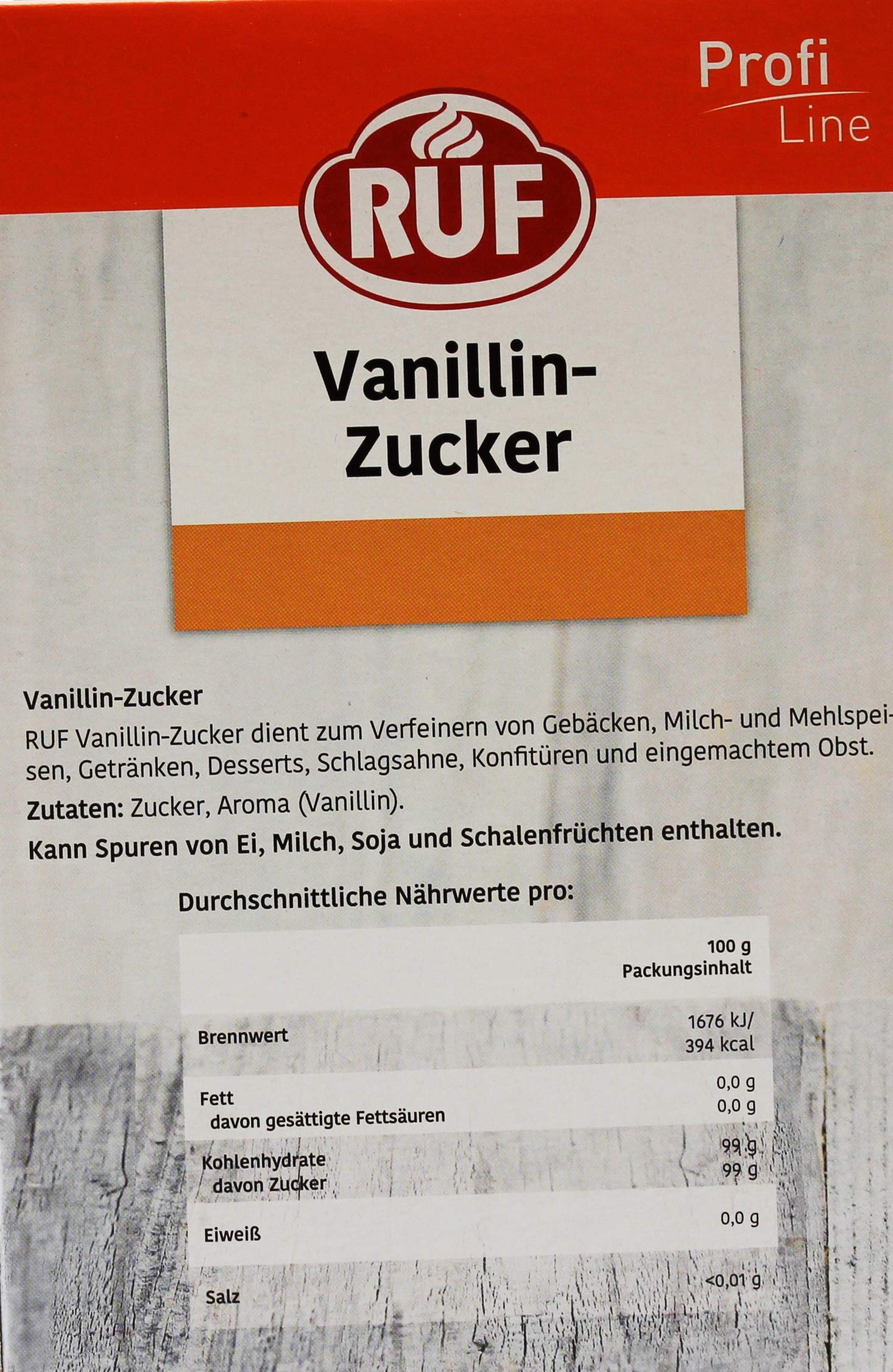 RUF Vanillin-Zucker, 5er Pack (5 x 1 kg)