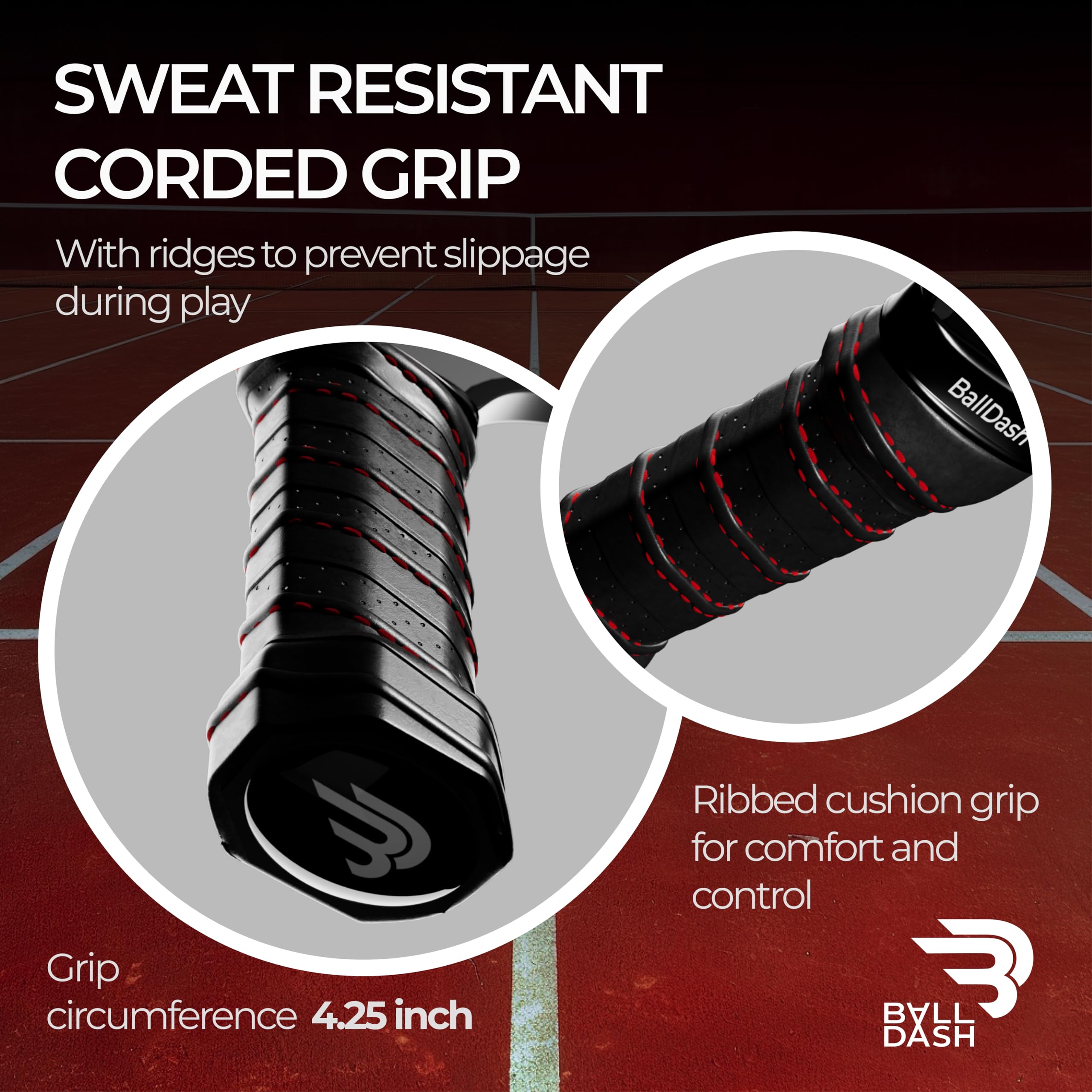 Amazon.co.jp: BALLDASH 2024 カーボンファイバーピックルボールパドル