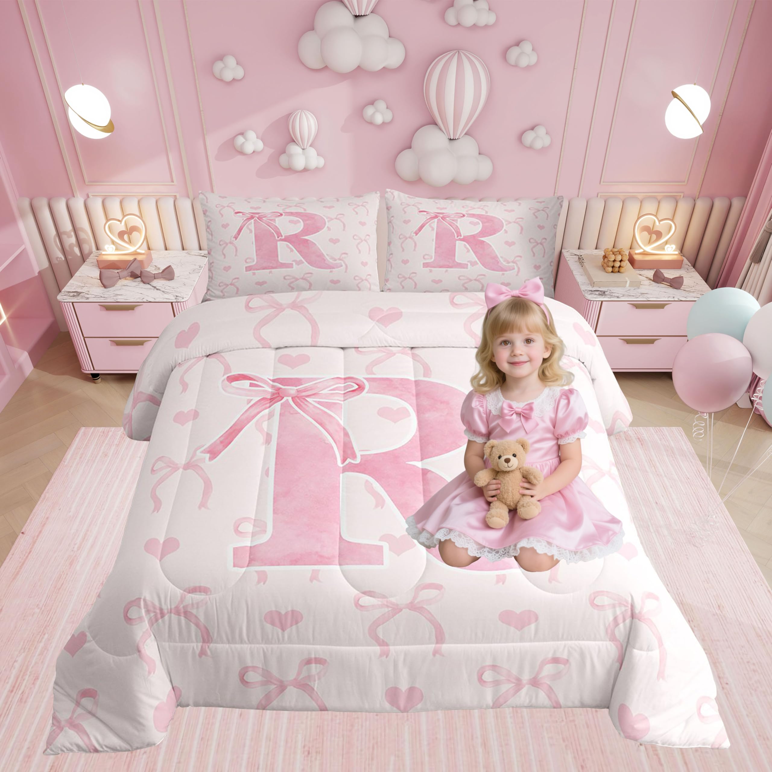 Personalized Initial Comforter Set - Twin Size -28