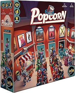 Comprar IELLO: Popcorn - Juego de mesa de construcción de bolsas y colocación, administra un cine, atrae invitados de cine, juego competitivo, familia a partir de 10 años, 2-4 jugadores