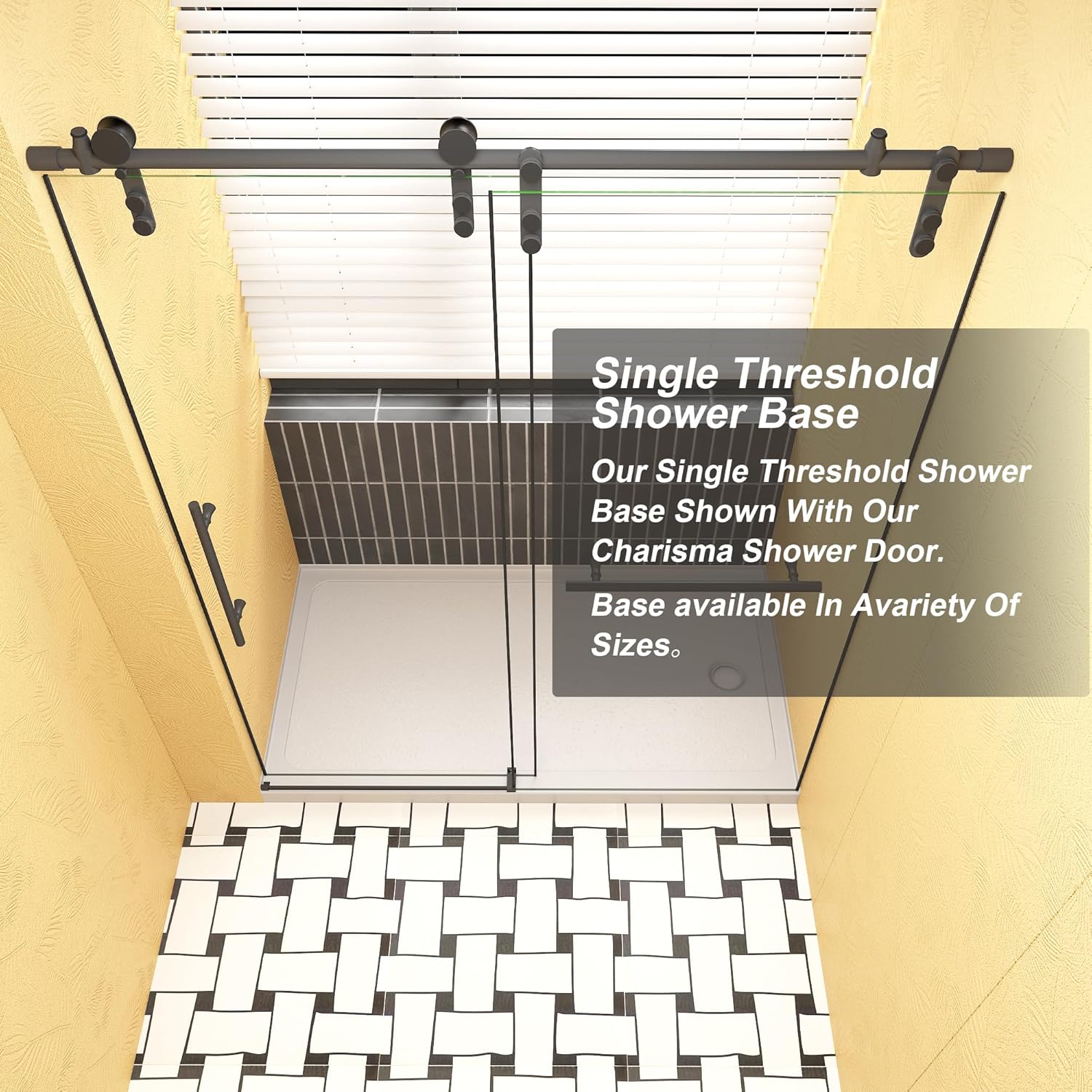 32x60 Inch Shower Base, Right Drain, Gloss White Acrylic, Single Threshold, Direct to Stud Installation