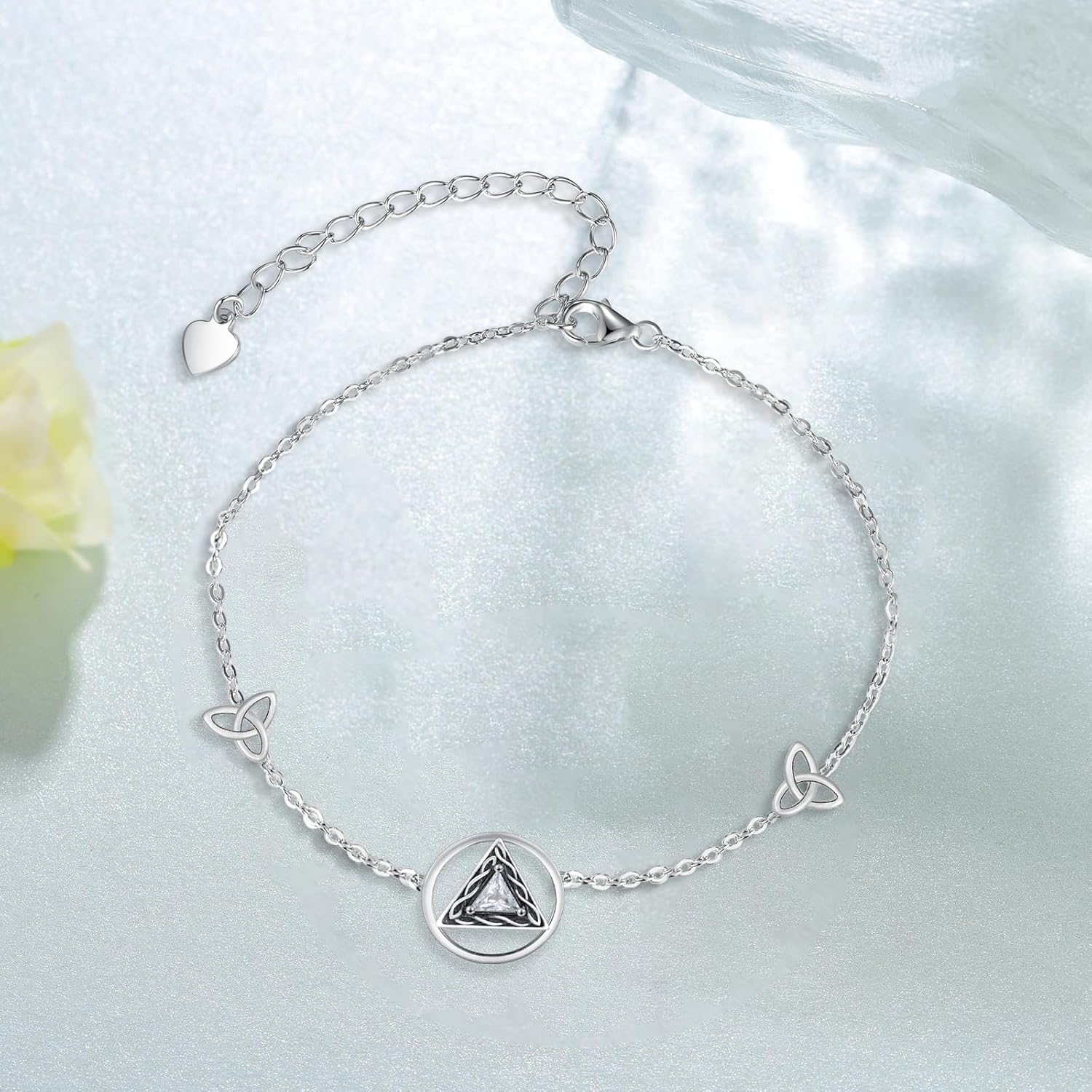 AA Sobriety Gifts 925 Sterling Silver Celtic AA Bracelet Alcoholics Anonymous Gifts Stay Sober Recovery AA Jewelry Sobriety for Women - Image 3