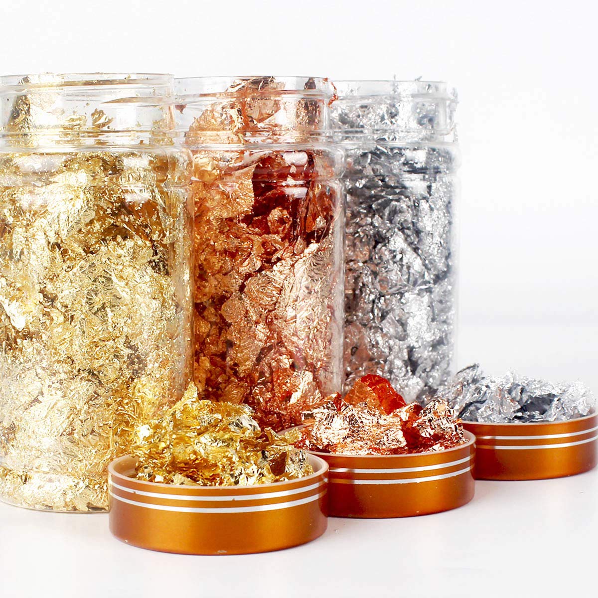 Metallic Foil Flakes for Resin, BONNY BOXX Gilding Flakes in Gold, Silver and Copper for Art, Crafts, Jewellery, Decor & Mixed Media-image-42