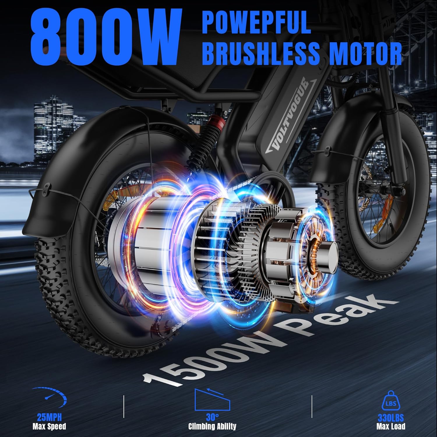 Electric ebike | Full Suspension | 25MPH Top Speed | Range 25-68 Miles | 48V 748Wh Removable Battery | LED Headlights | 16-Inch All-Terrain Fat Tires |App Control |Includes phone mount ,air pump