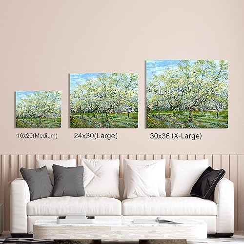 Miniatura 555 de A&T ARTWORK The Starry Night de Vincent Van Gogh. Tamaño del marco: 36 x 30 pulgadas, tamaño de la imagen: 30 x 24 pulgadas, reproducciones clásicas