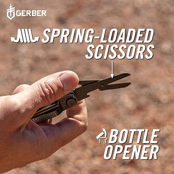 Gerber Gear Armbar Scout 7-in-1 Multi-tool - 2.5 Plain Edge Blade، Hammer، Scissor، Saw - EDC Gear and Equipment - Burnt Orange