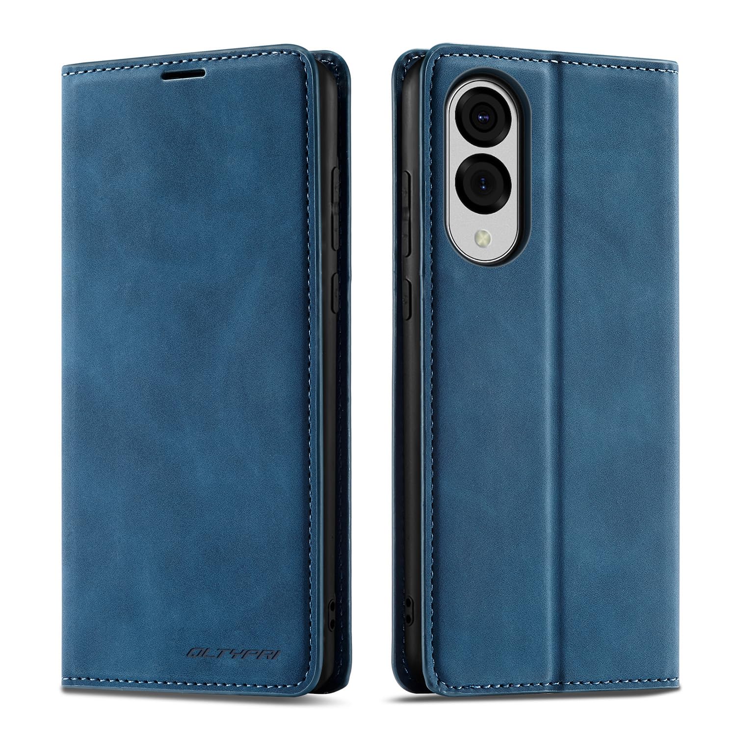 QLTYPRI Case for Samsung Galaxy S25 Edge, Premium PU Leather Cover TPU Bumper with Card Holder Kickstand Hidden Magnetic Adsorption Shockproof Flip