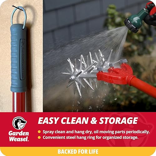 Miniatura 8 de Garden Weasel Cultivador Rotativo y Labrador Manual - 2 en 1  Aireación, Desmalezado, Cultivo, Plantación, Resembrado  Herramienta de Jardín para