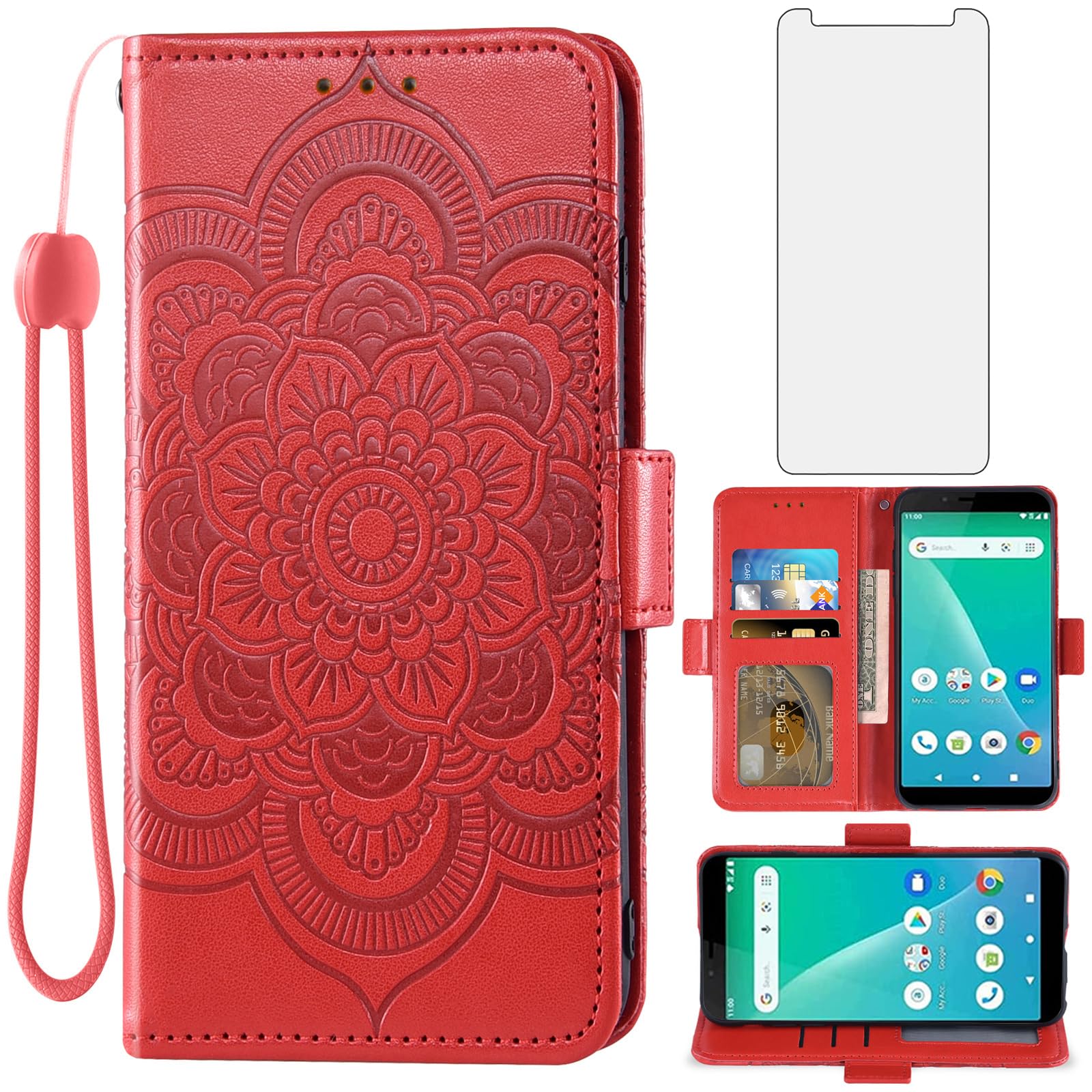 Funda Para Shock Volt SV55 Con Protector De Pantalla De Vidrio Templado
