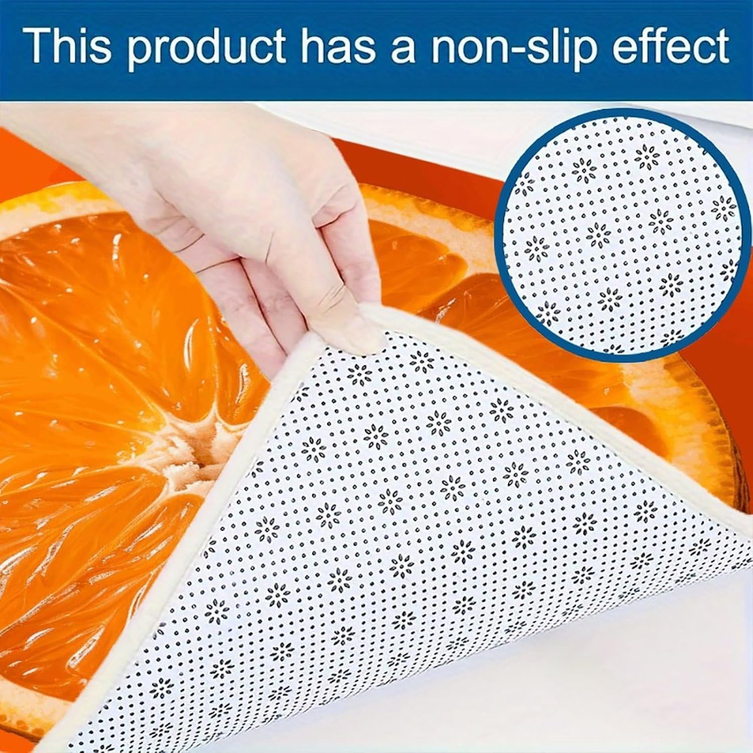 Orange Slice Kitchen Mat Washable Non Slip Rugs Soft Kitchen Mats for Floor Set of 2 PCS Cushioned Absorbent Runner Standing Rugs for Home Sink Laundry Office
