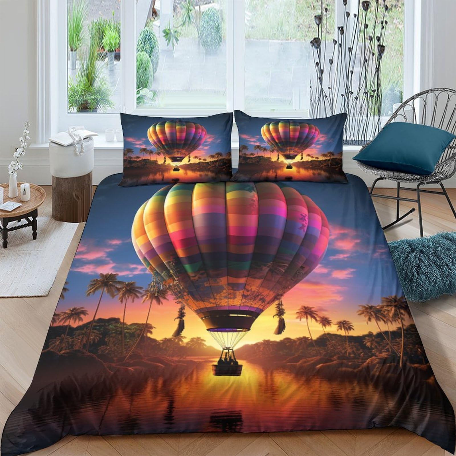Parure de lit montgolfière en microfibre 3D de qualité supérieure