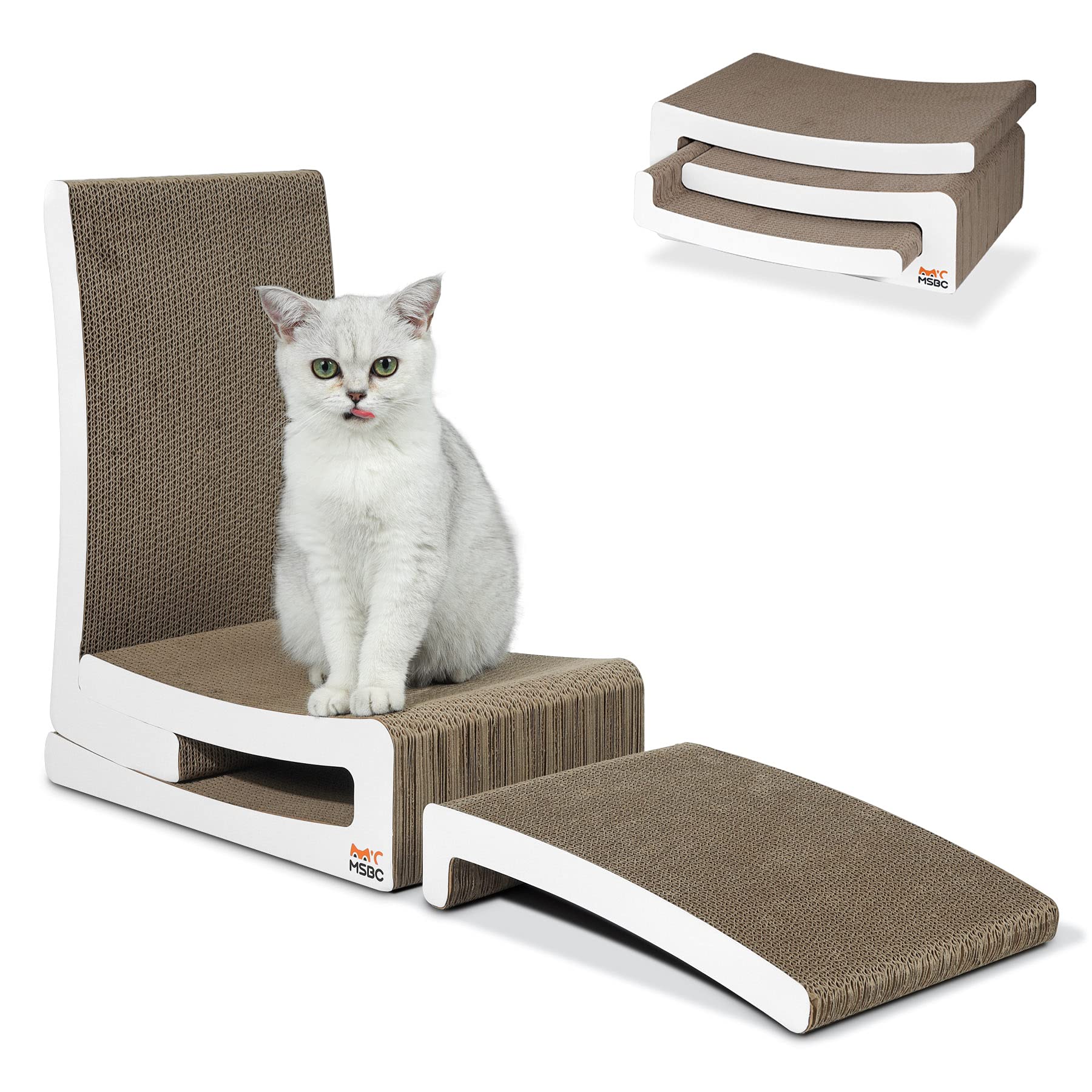 Buy MSBC Cat Scratcher Cardboard , 3 in 1 Vertical Scratching Pad
