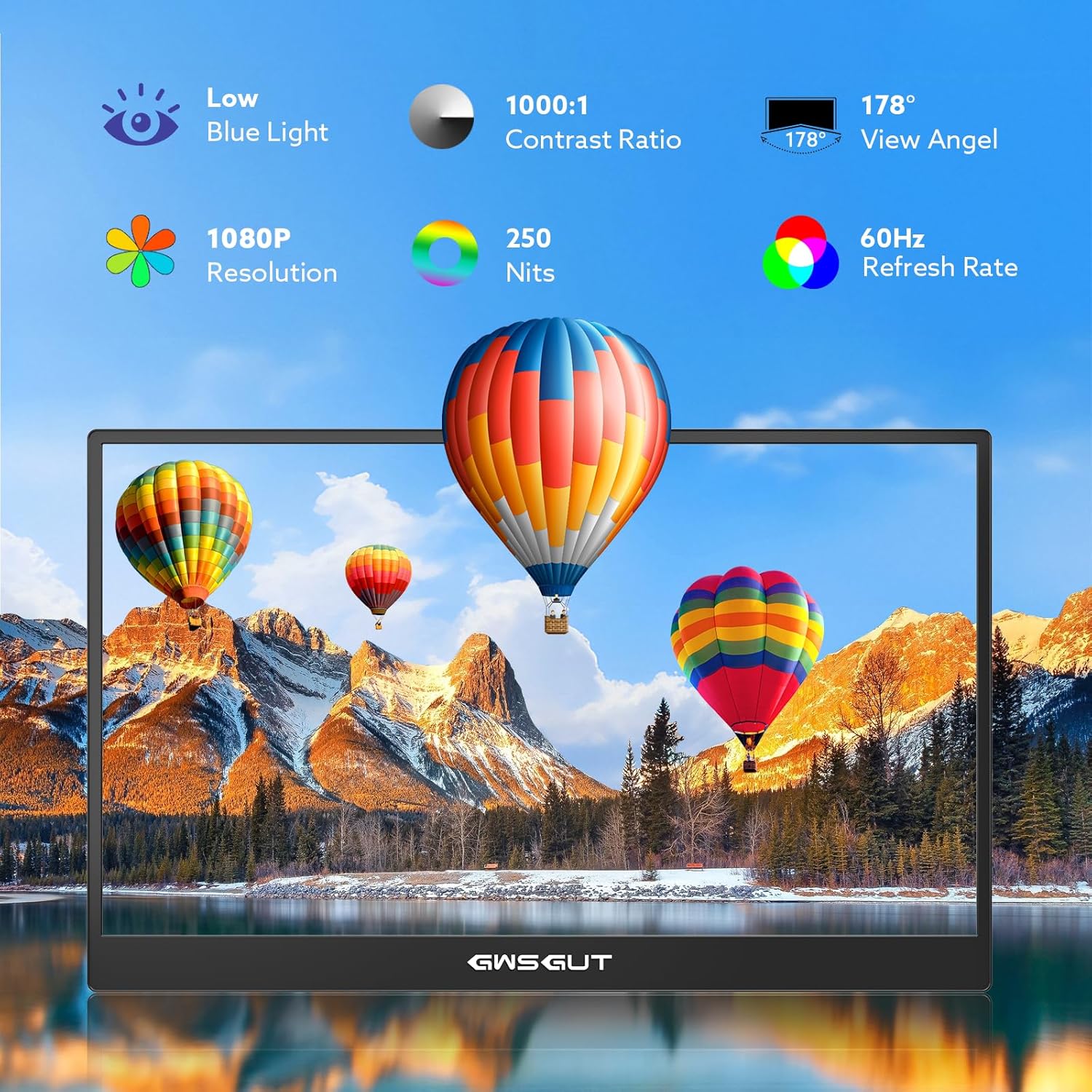 Portable Monitor Touchscreen 15.6'' FHD 1080P USB-C HDMI Ultra-Slim Gaming Display, Built-in Stand Speakers HDR IPS,for Laptop PC Mac Phone PS4/5 Travel Monitors (1080p Touchscreen, 15.6") - Image 2