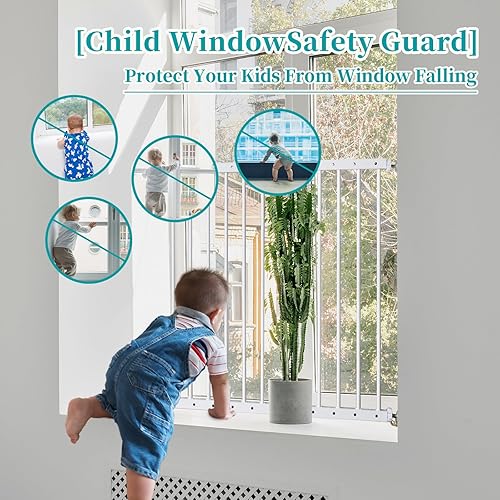 Miniatura 6 de Protectores de seguridad de ventana para niños, protectores de ventana ajustables de 20.5 a 41.3 pulgadas de ancho, protector de seguridad infantil