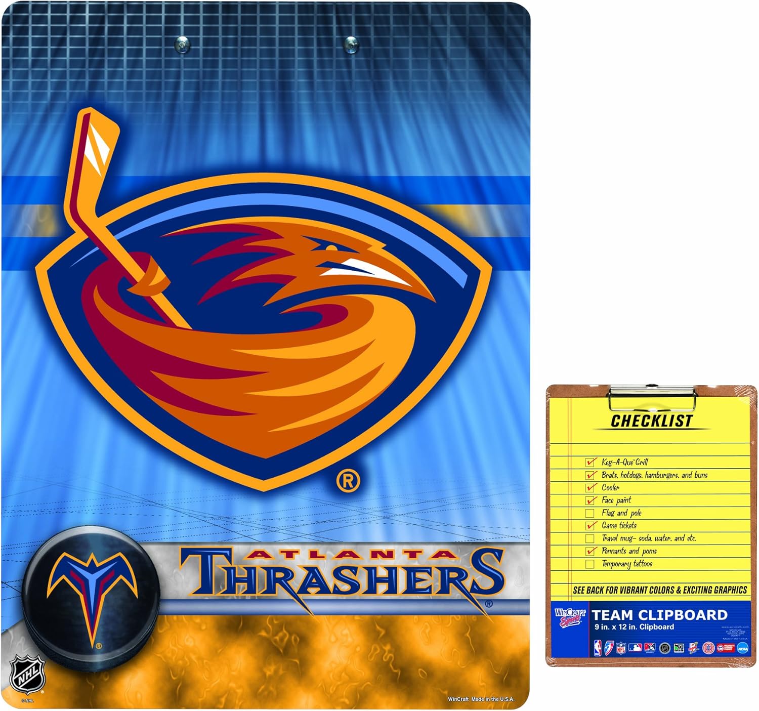 NHL Atlanta Thrashers Clip Board Sports Fan Notepad