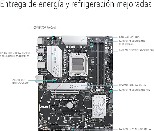 Miniatura 2 de ASUS Prime B650-PLUS AMD B650 AM5 Ryzen Desktop 9000 8000 y 7000 ATX Motherboard, DDR5, PCIe 5.0 M.2, LAN de 2.5 Gb, DP, HDMI, SATA 6 Gbps, USB 3.2