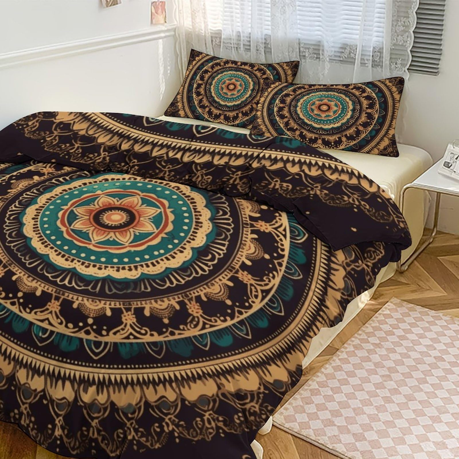 Housse de couette pour grand lit mandala idéale pour créer une chambre zen cocooning