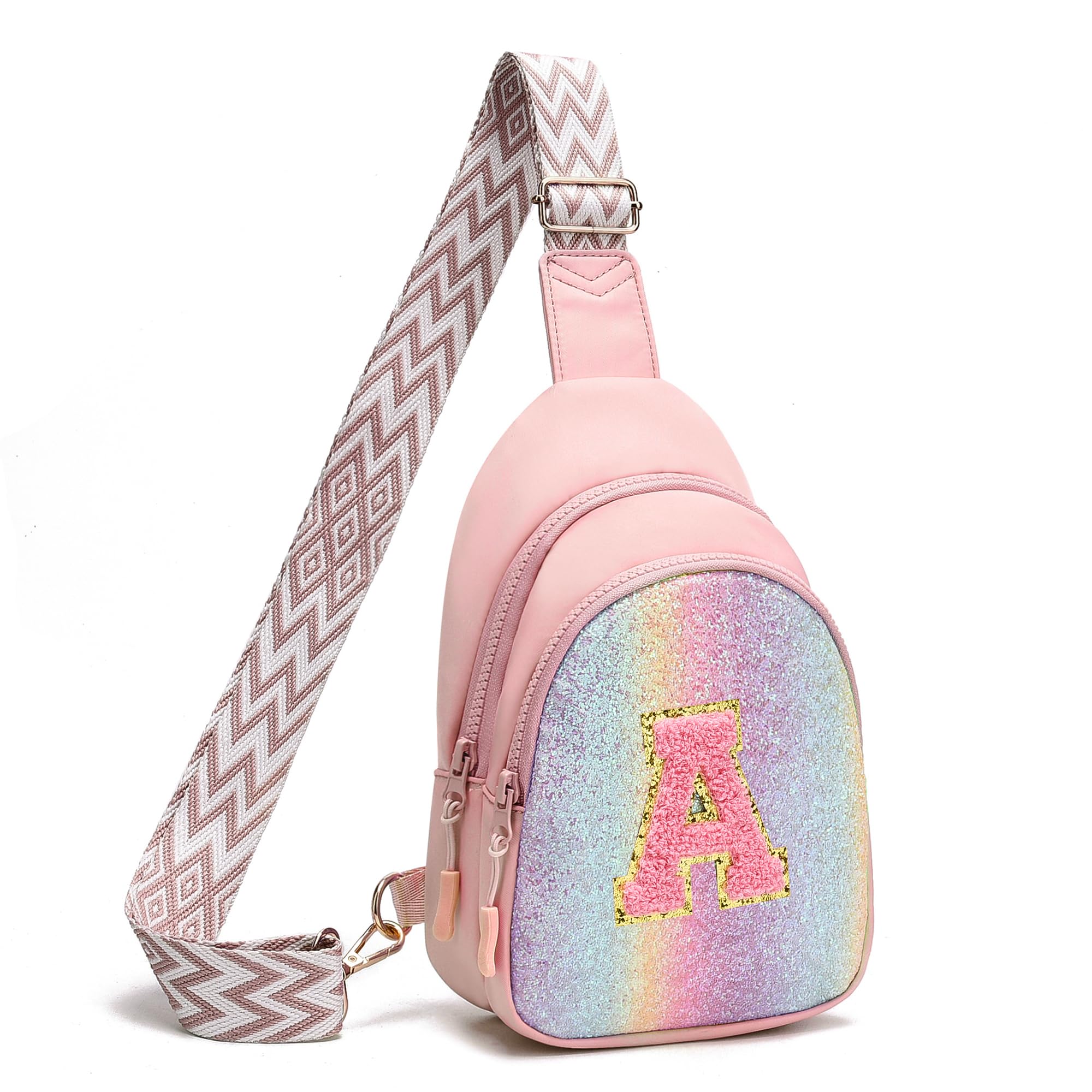 I IHAYNER Small Initial Sling Bag for Girls Fashion Waist Pack for Women Cute Crossbody Fanny Pack Personalized