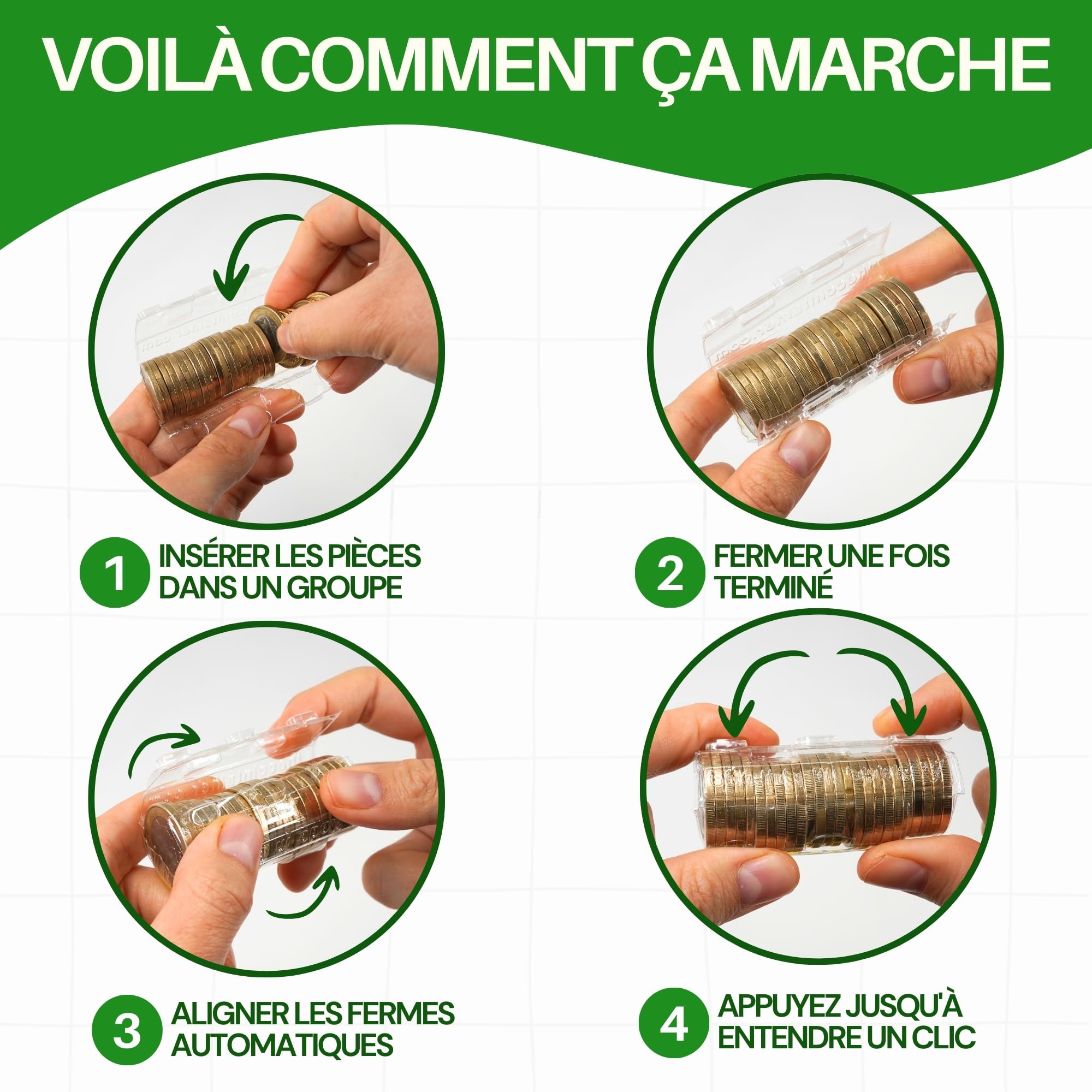 Lot de 400 Etuis à monnaie The cointainer