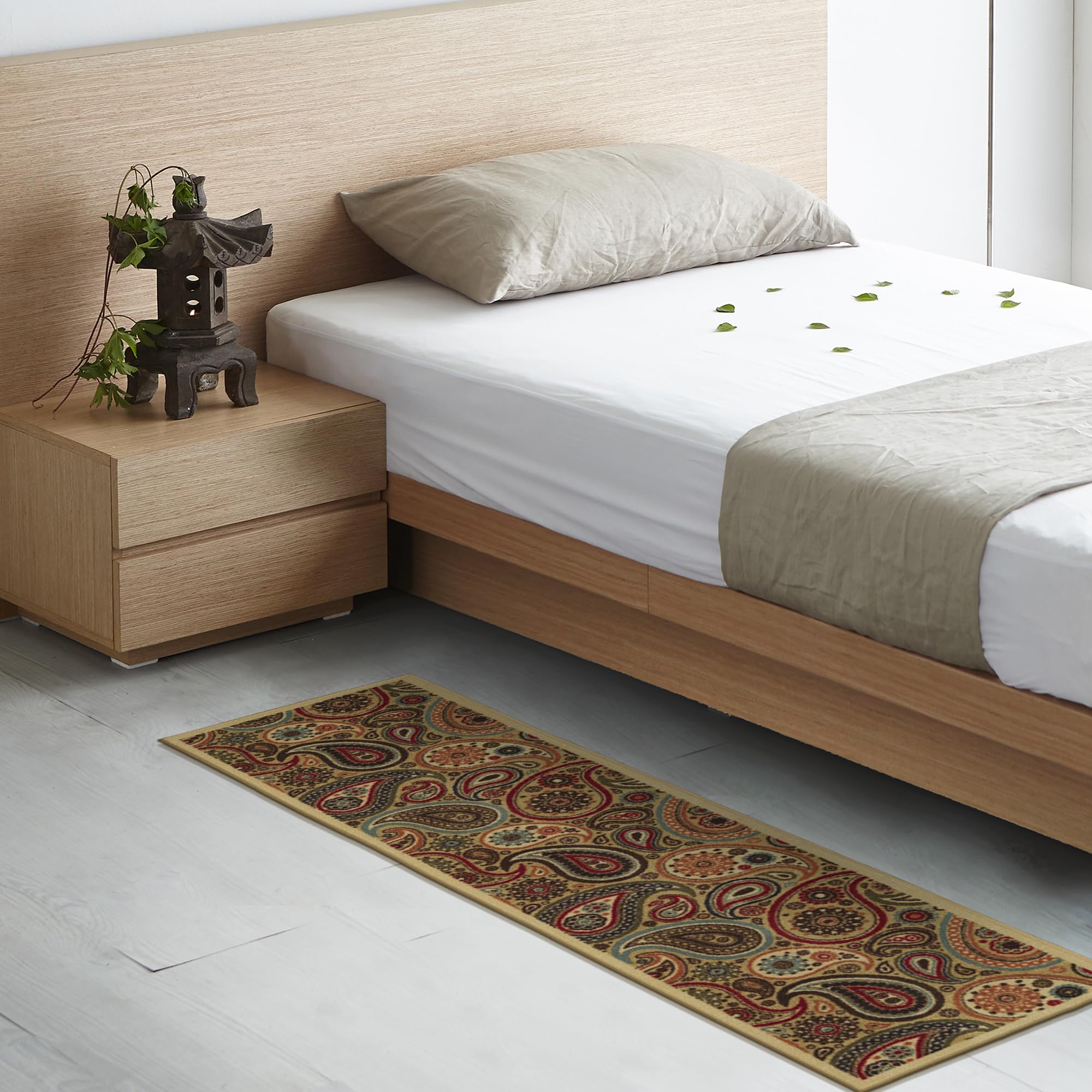 Ottomanson Ottohome Collection NonSlip Rubberback Paisley Design 2x5