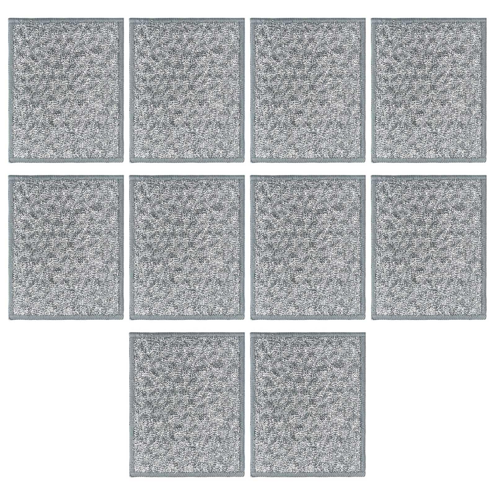 Efficient Kitchen Scouring Pad Scrubbing Sponge NonScratch Double Sided Cleaning Cloth for Dishes Pans Cookware 10PCS Kitchen Scouring Pad