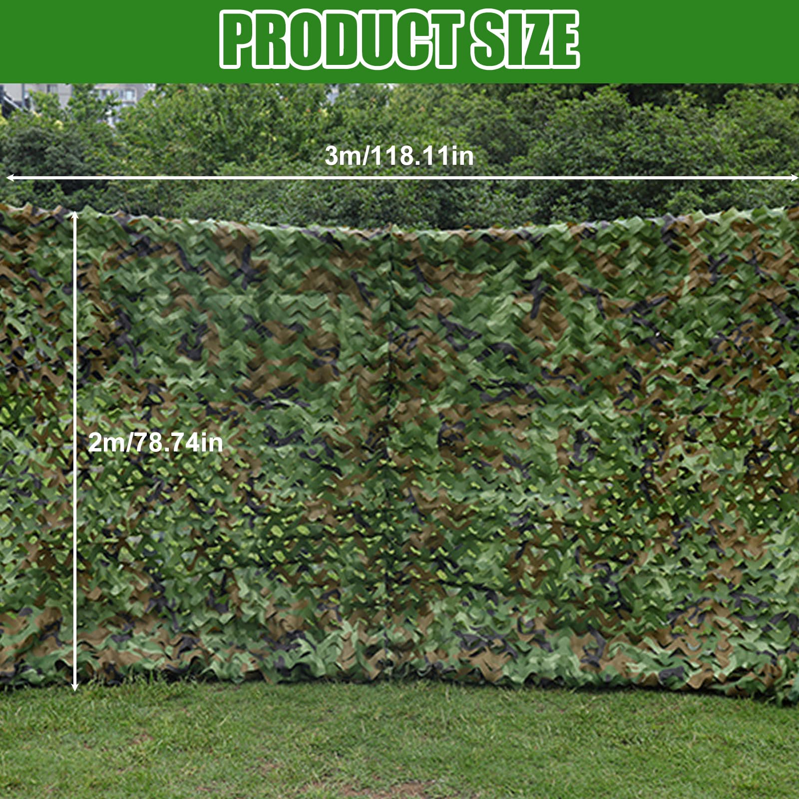 Rete Mimetica Per Esterni, Dimensioni 2 M × 3 M, Tessuto Oxford In Poliestere 210D Di Alta Qualità, Struttura A Doppio Strato, Per Campeggio, Foresta, Decorazione