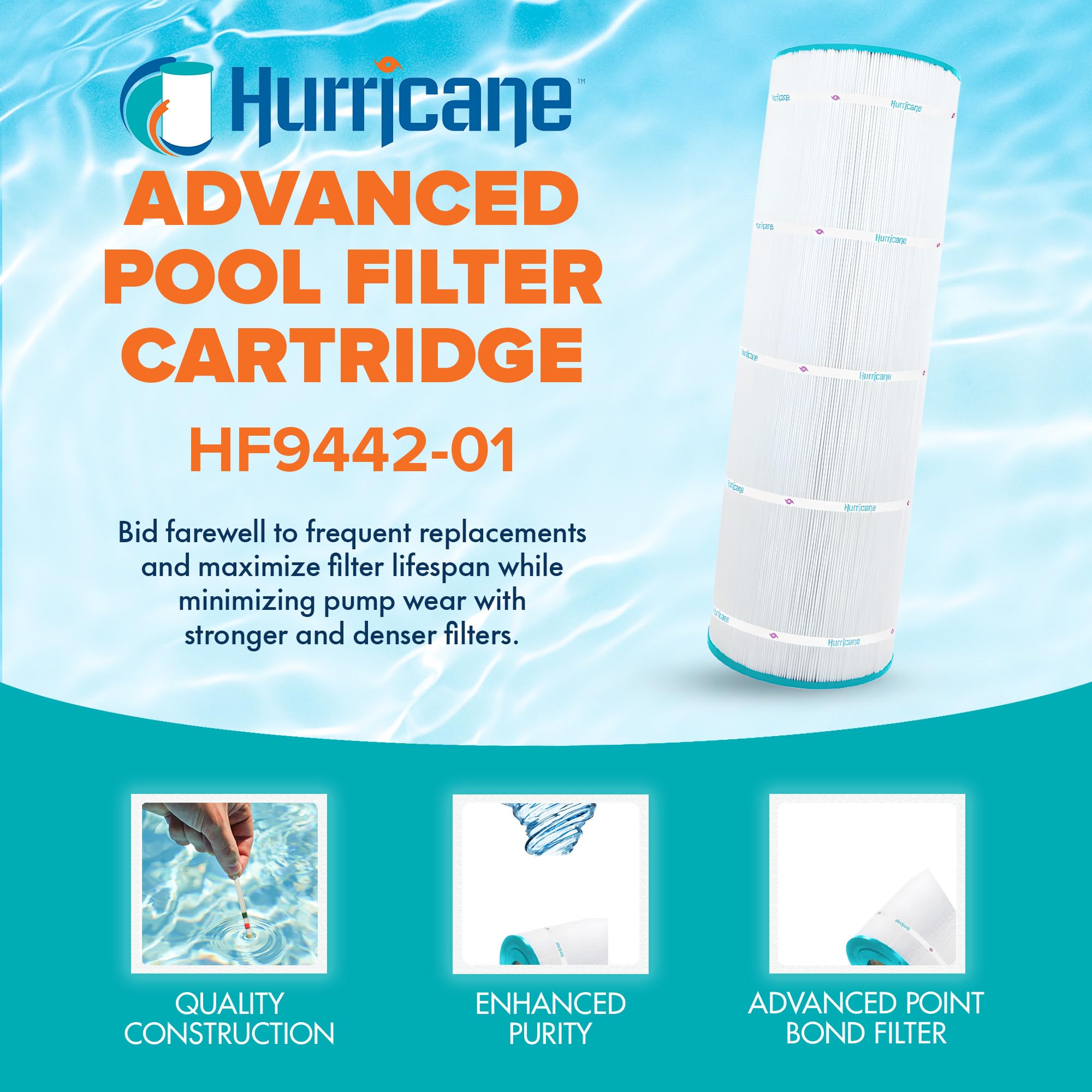 Amazon.com : Hurricane HF9442-01 Advanced Pool Filter - USA Made