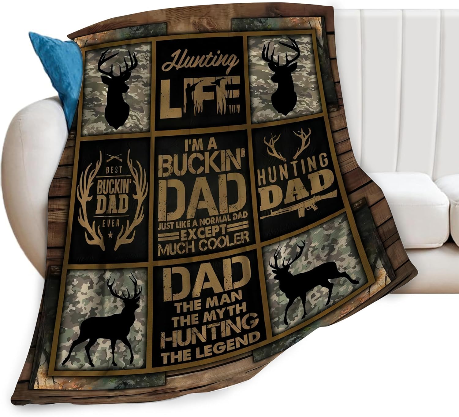 Deer Camo Blanket Deer Throw Blankets Gifts for Men Boys