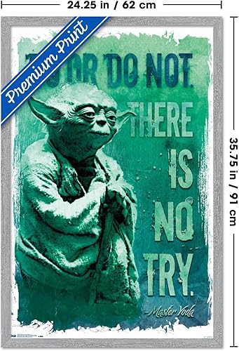 Miniatura 7 de Trends International Star Wars Saga - Póster de pared con texto en inglés Do Or Not, 14.725 x 22.375 pulgadas, versión premium sin marco