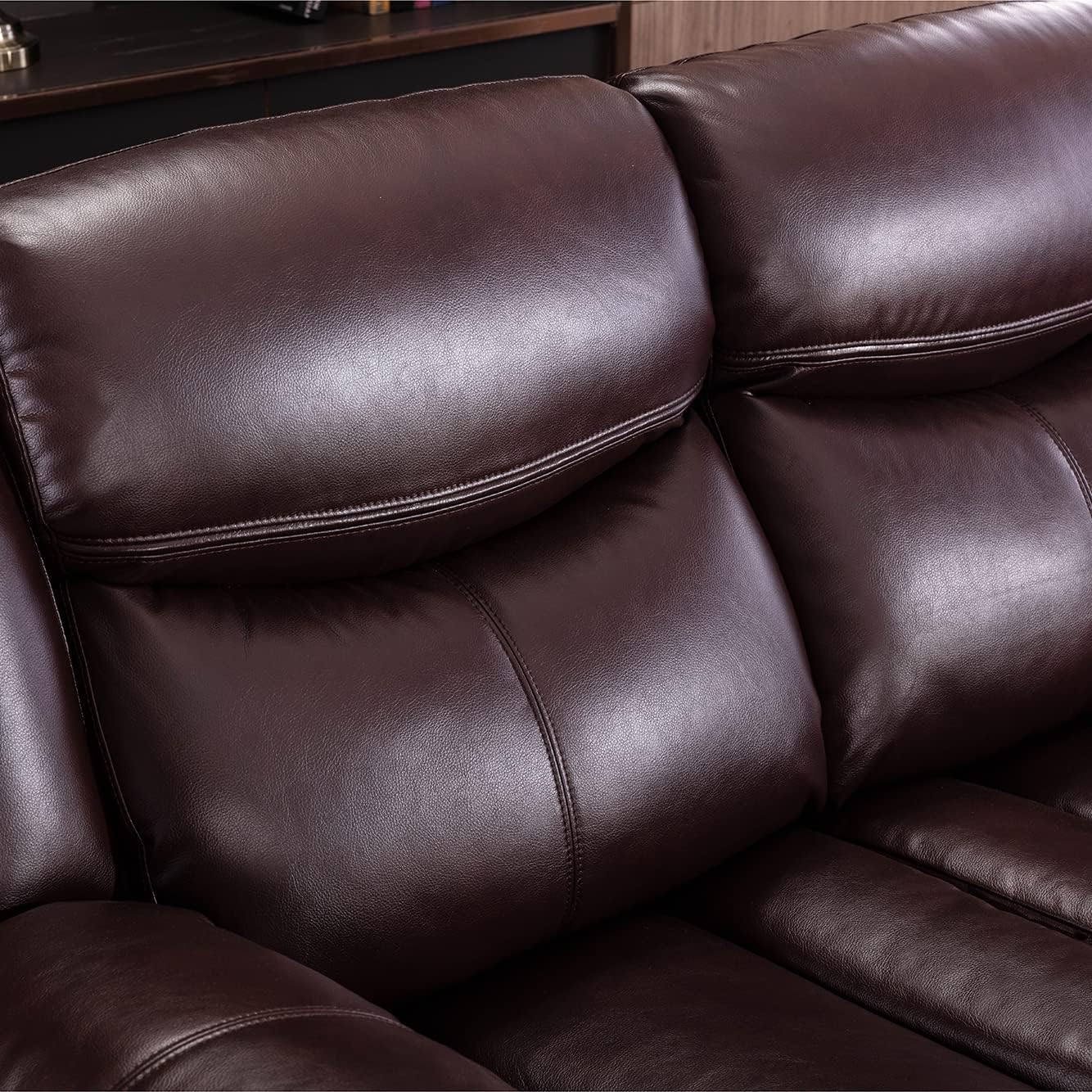 Familymill Breathable Leather Manual Reclining Loveseat for Living Room/Office/RV