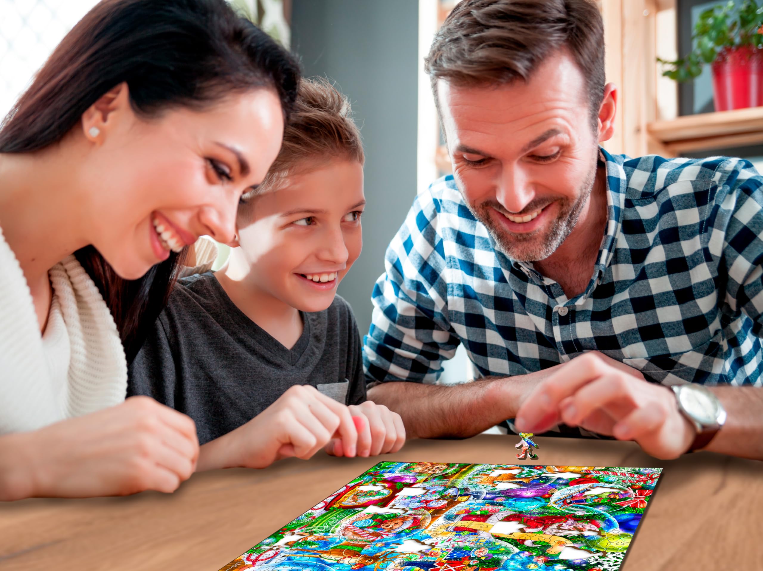 WOODEN.CITY Boules de Neige de Noël - Puzzle 1000 Pièces pour Adultes, Casse-Tête Adulte Élégant et Défiant, Idéal pour Collectionneurs et Amateurs de Puzzles de Noël