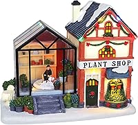 Vista 13 de Aldea Navideña de Circo de Mesa - Aldea de Invierno Pre-iluminada con Nieve - Perfecta Adición a tus Decoraciones Navideñas de Interior - Gran Pieza