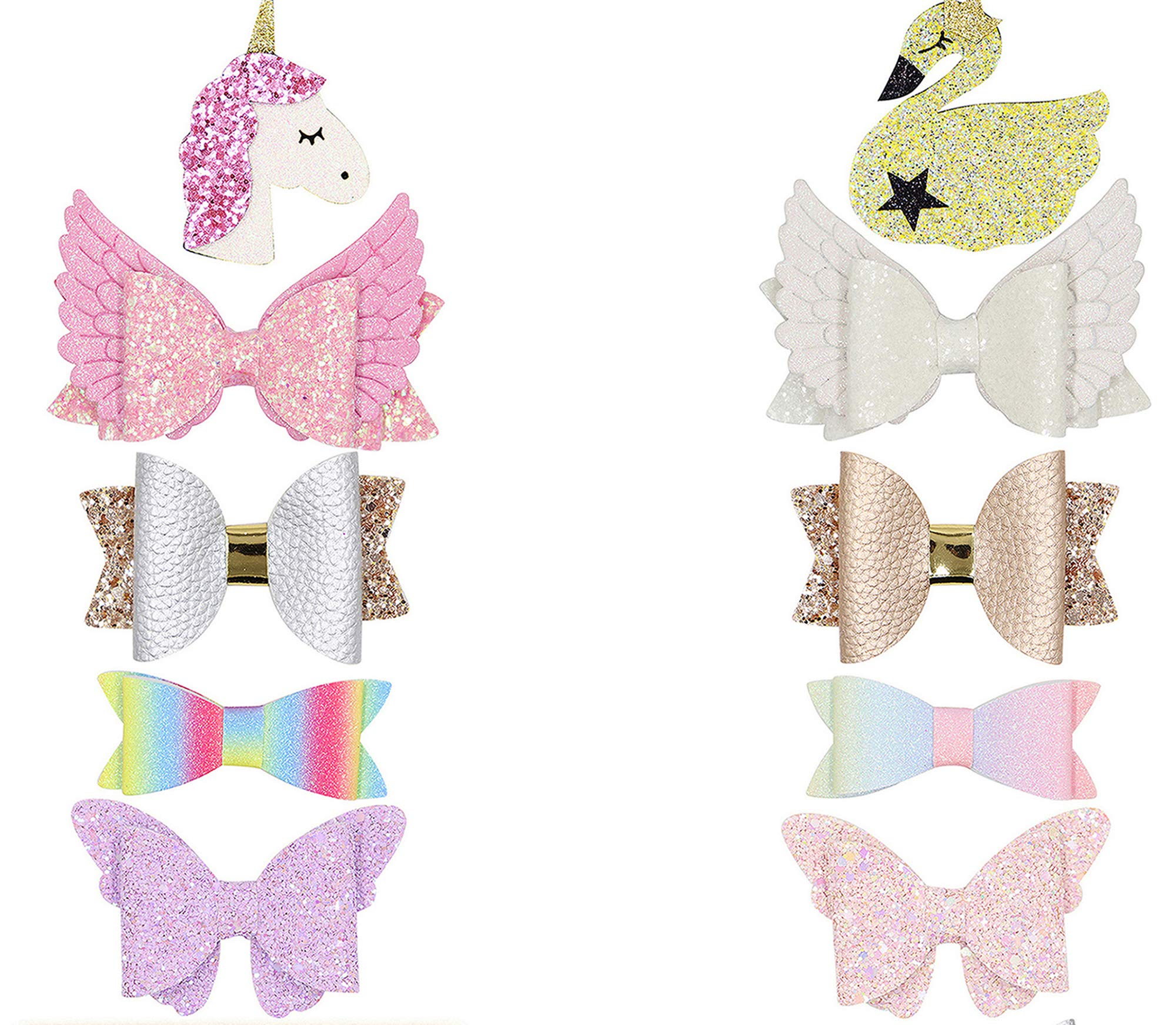 Baby Girl Hair Clips Bows Flowers,Hair Accessories for toddler Kids Teens (glitter)