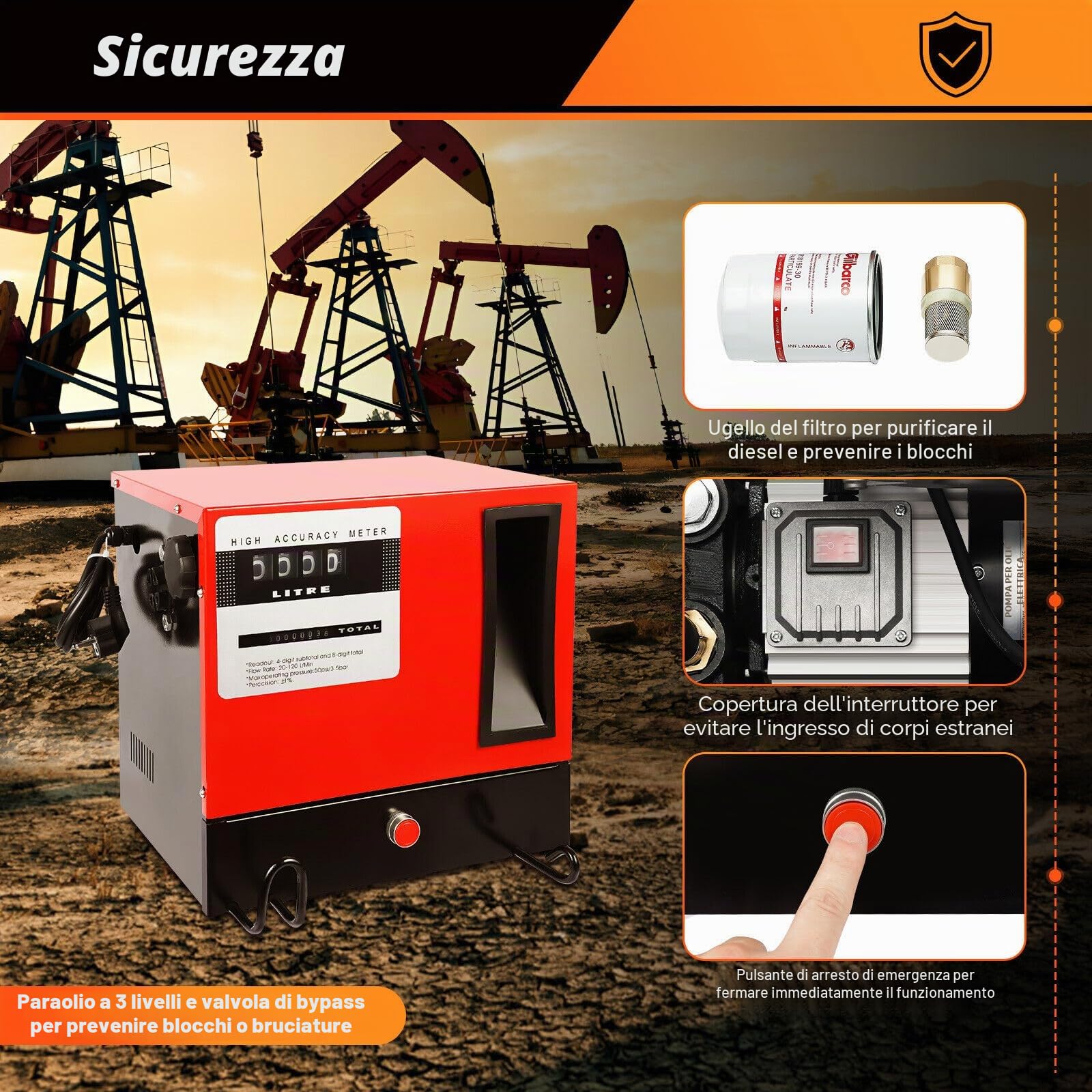 Pompa Diesel Autoadescante 220 V-240 V, 550 W, 60 L/Min, Pompa Per Olio Riscaldante, 550 W, 3600 L/H, Pompa Gasolio Elettrice Liquidi Diesel Pompa Con Ugello Automatico