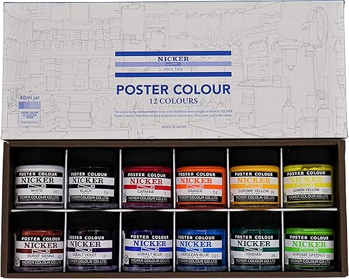 Knicker PC40ML12N - Póster de pintura en acuarela de color, juego de 12 colores, 1.4 onzas líquidas (1.4fl oz)