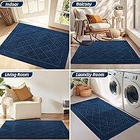 Vista 8 de BEQHAUSE Tapete para puerta de 20 x 32 pulgadas, tapete antideslizante para puerta, lavable, tapete para puerta de perro, resistente a las manchas