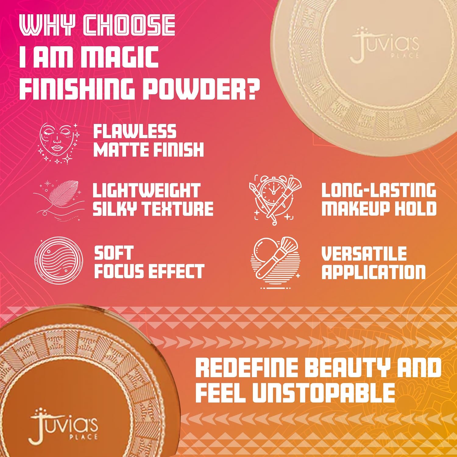 Juvia's Place I Am Magic Silky Finishing Powder - Cookie Dough – Lightweight Loose Face Powder for Women, Makeup for Under Eye & Face - Talc & Paraben Free - Flawless Matte Finish for Everyday Use