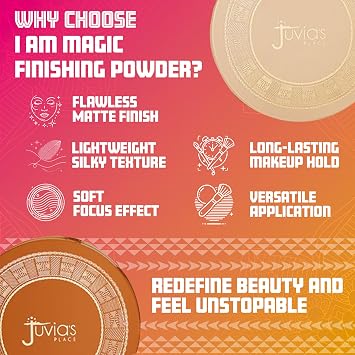 Juvia's Place I Am Magic Silky Finishing Powder - Cookie Dough Lightweight Loose Face Powder for Women, Makeup for Under Eye & Face - Talc & Paraben Free - Flawless Matte Finish for Everyday Use