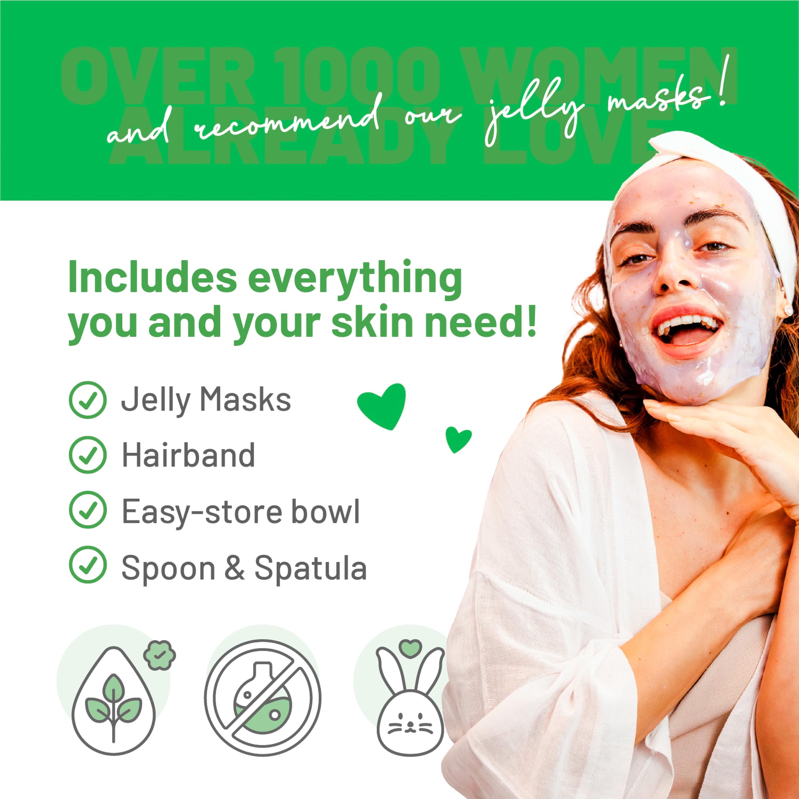 BRÜUN Peel-Off Kiwi Jelly Mask for Face Care – A 23 fl oz Rubber Mask Jar for 30 to 35 Treatments – A Skin Care Moisturizing Gel Mask of Spa Set for Men, Women and Adults