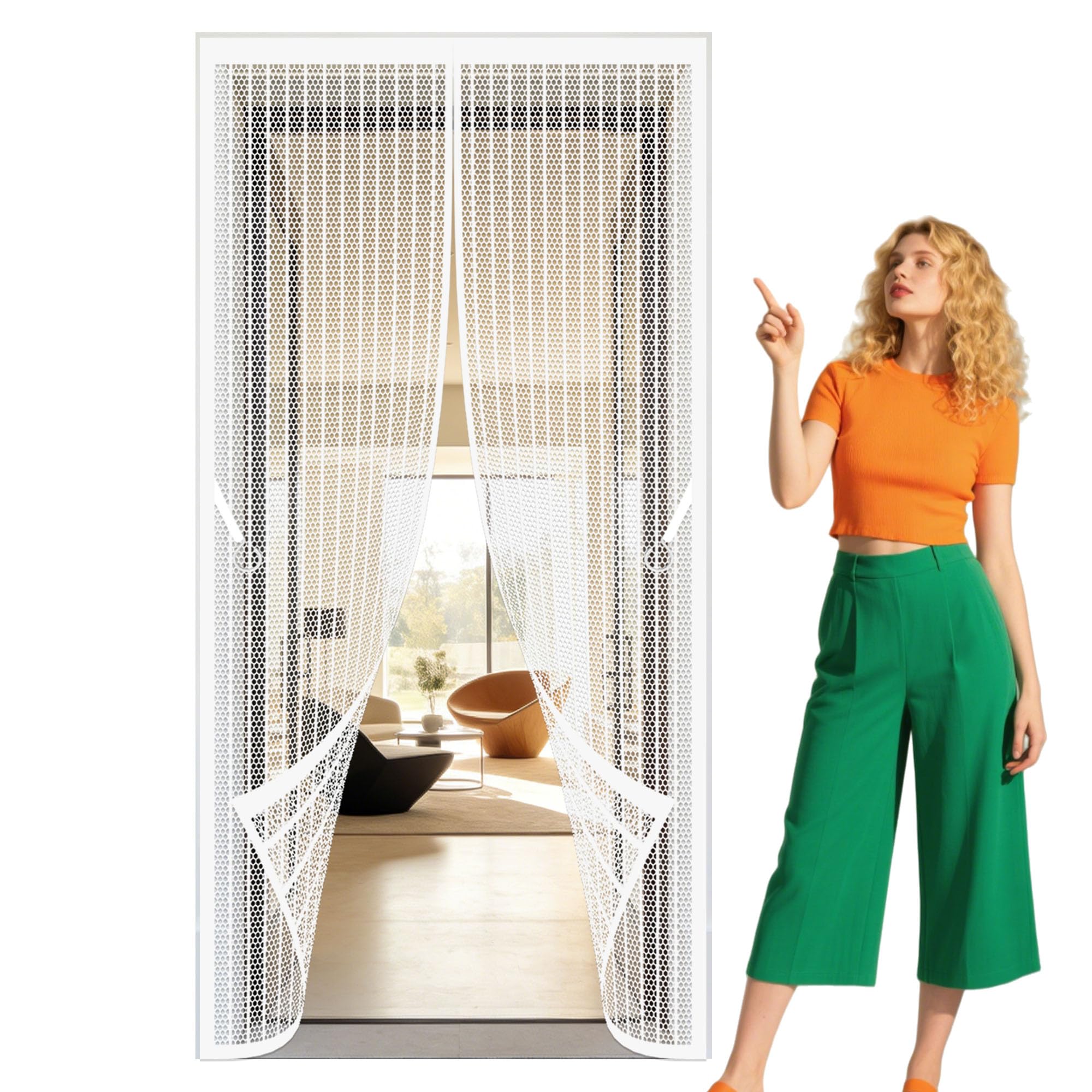 Moustiquaire magnétique 102 x 256 cm pour stopper les moustiques sans percer