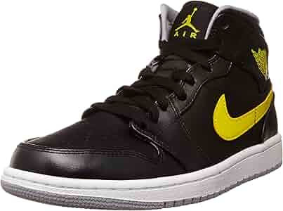 ナイキ　エア　ジョーダン1 ミッド　ブラック　イエロー　黒　黄色 楽天市場】NIKE AIR JORDAN 1 MID black/university gold-white