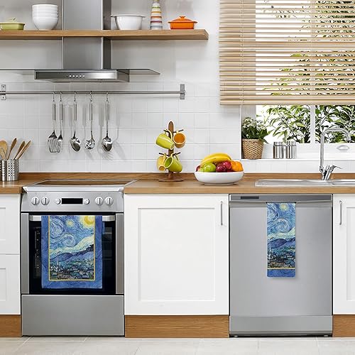 Miniatura 9 de RainCaper Toallas de cocina, 8 x 28 pulgadas, 100% algodón, súper suaves y absorbentes, paños de cocina (Tiffany Dragonfly)