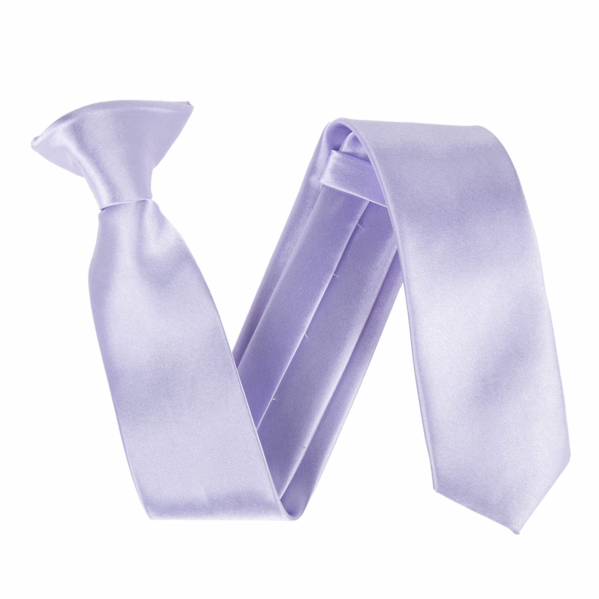 The Tie Company Lilac Kids Satin Clip On Ties