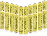 NiCd AAA 1.2V 600mAh Triple A Rechargeable Batteries for Outdoor Solar Lights Solar Lamp Garden Light (20-Pack)
