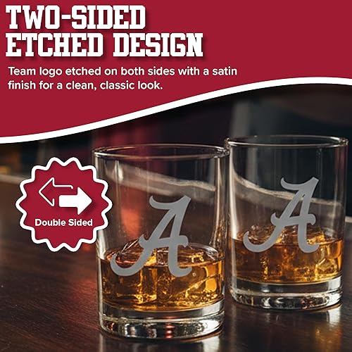 Miniatura 2 de Alabama - Juego de 2 vasos de cristal grabado satinado de 2 caras
