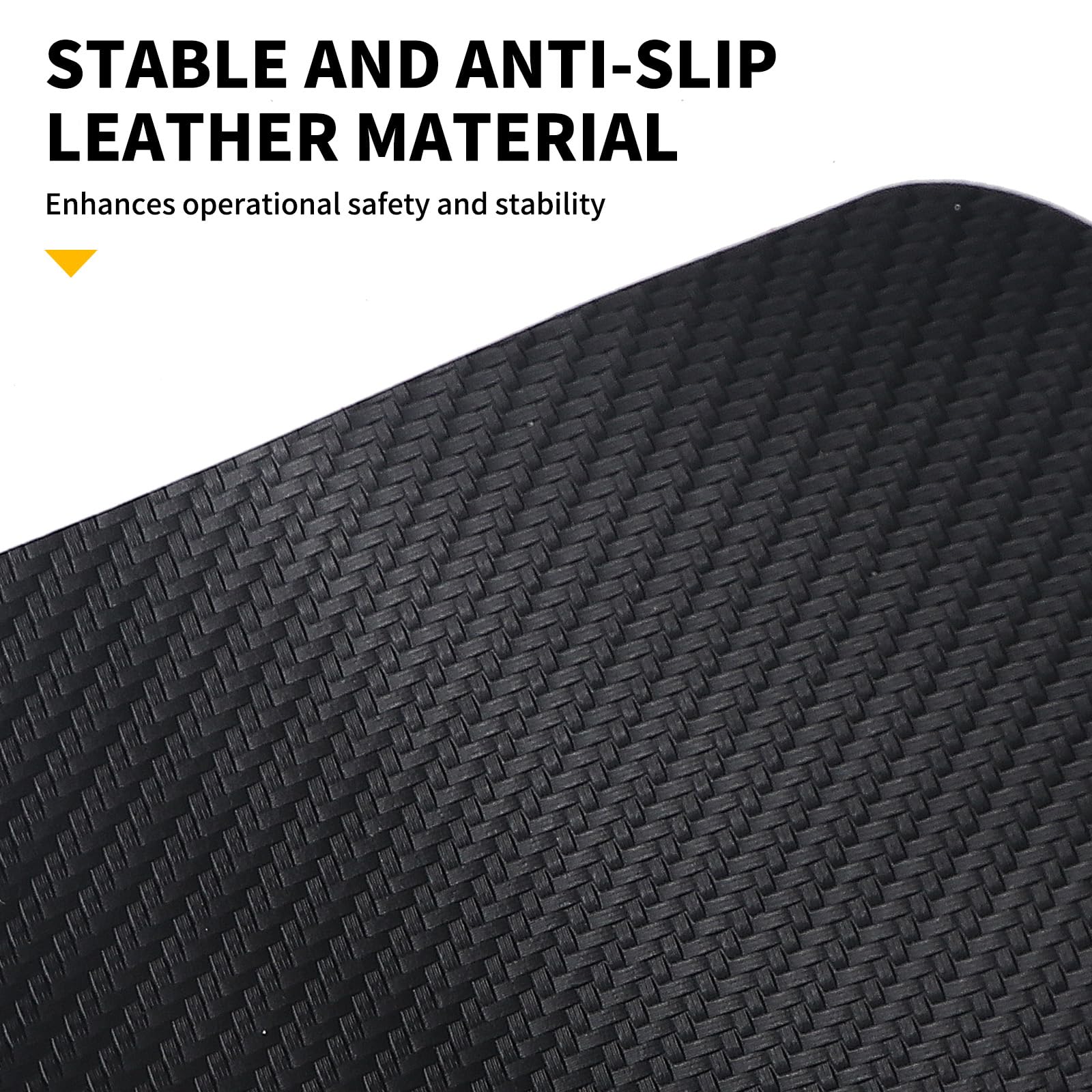 2 Stück 24,9 x 16 cm Anti-Rutsch-Griff für Schlammwanne, wasserfeste Ledergriff-Pads, selbstklebende Anti-Rutsch-Pads, leicht zu reinigen, schwarz, rutschfest, gebaut, um lange zu halten