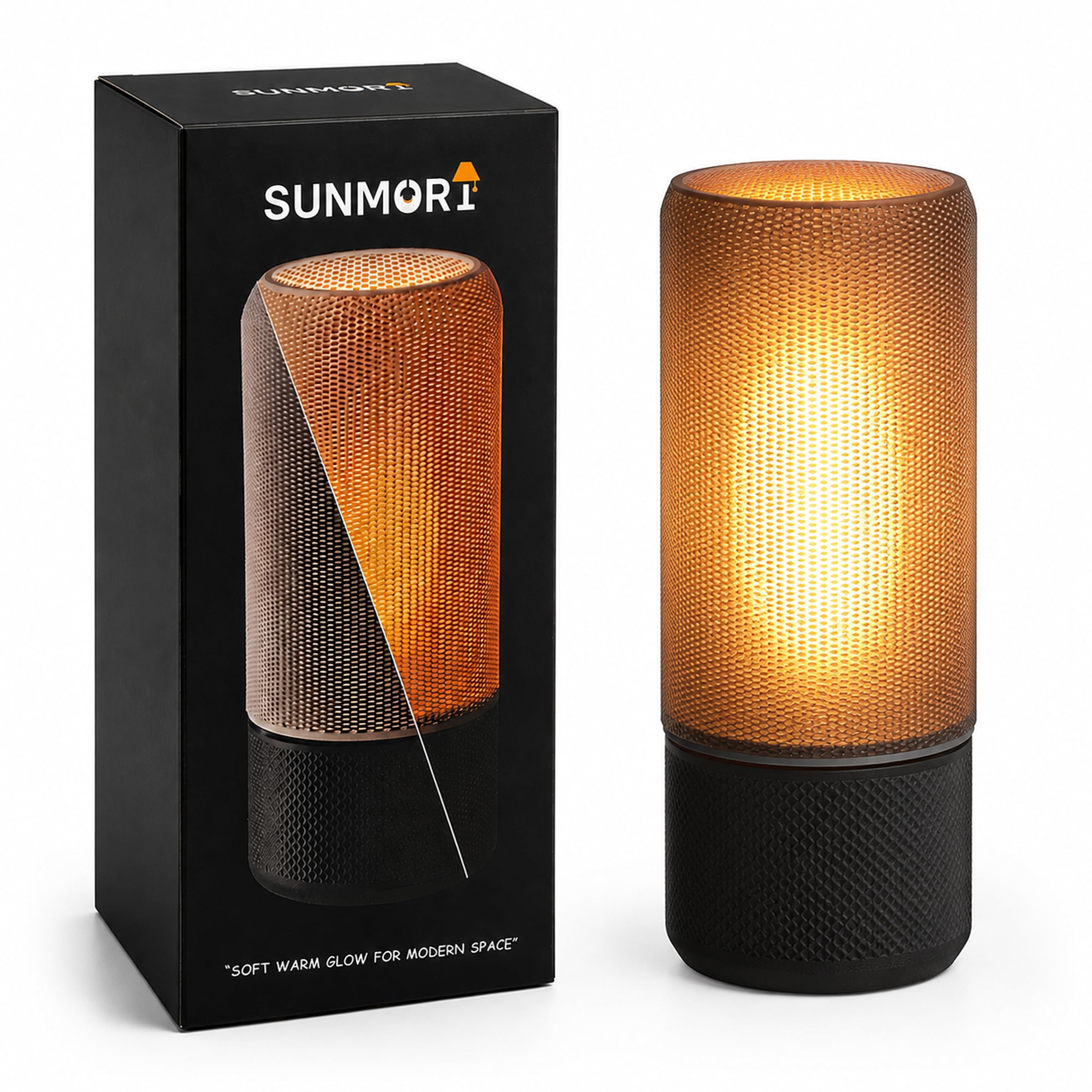 Modern Ambient Table Lamp/Stylish Bedside Desk Lamp/Gentle Warm Glow & Energy-Efficient Lighting/Perfect for Side Table/Bedroom/Living Room/Home Décor/Study & Office – (Black)-image-33